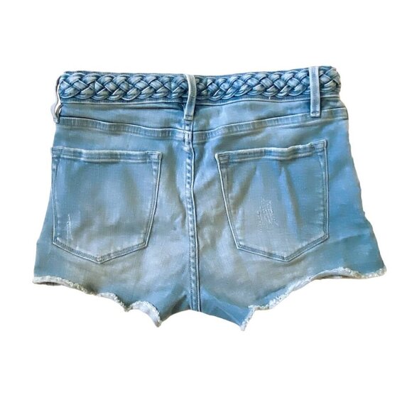 FRAME Le Cutoff Braid Waist Denim Shorts size 26 - Picture 4 of 16